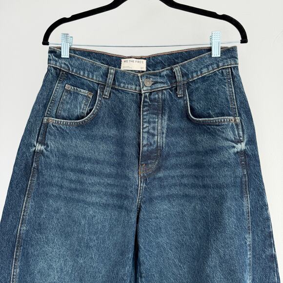 Free People We The Free Good Luck Mid Rise Barrel Jeans Womens 27 Denim Pants - Picture 4 of 13